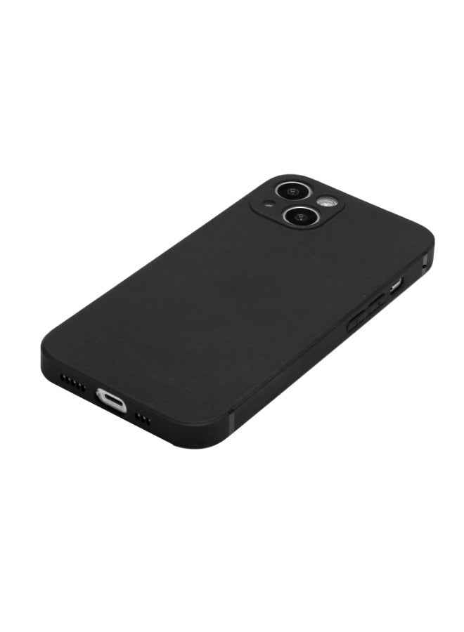 Silicone TPU Back Cover With Camera Protector For iPhone 15 Plus Black - Image 3